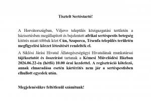 Sertéstartók tájékoztatása